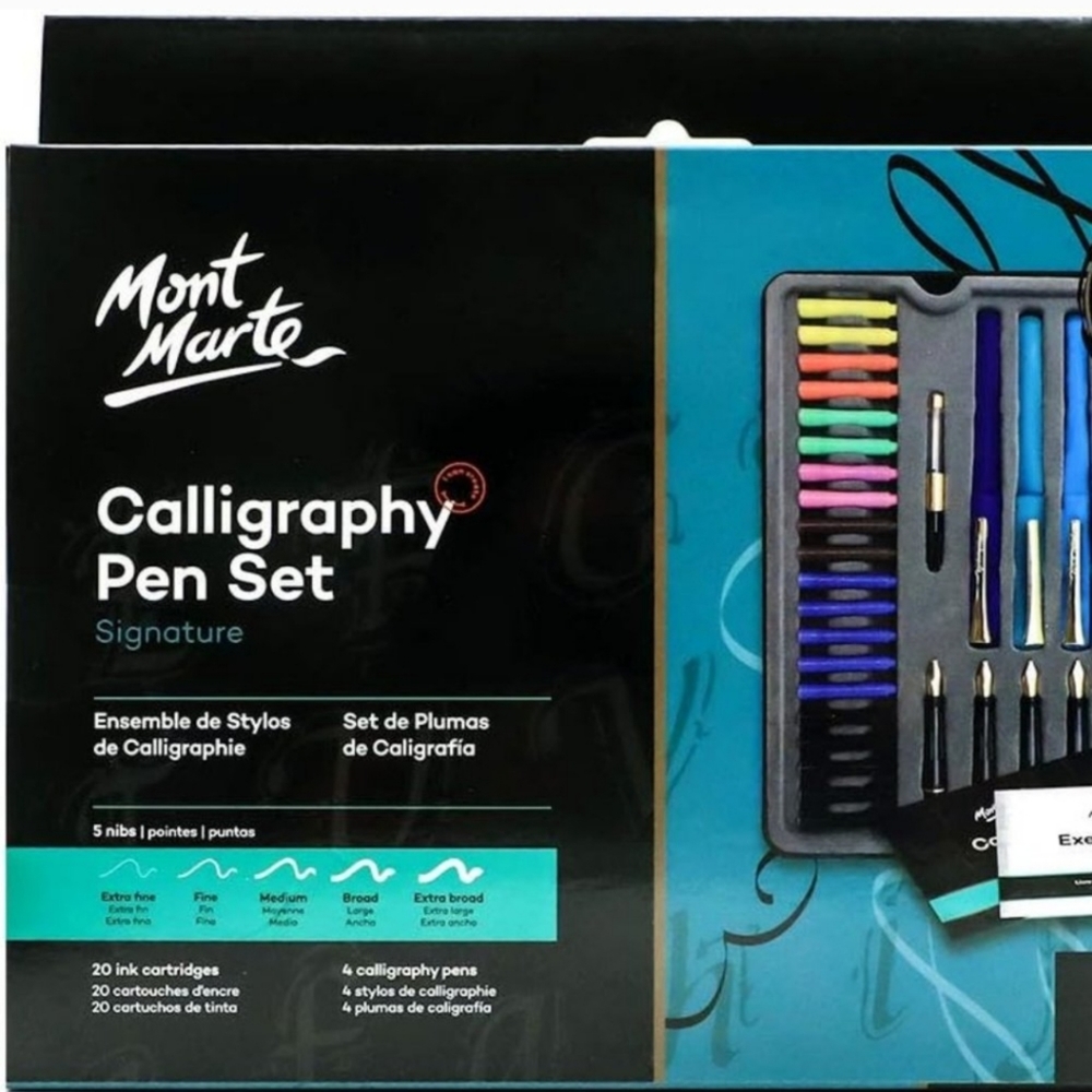 NIB Mont Marte Calligraphy Set Signature 32 PC Set